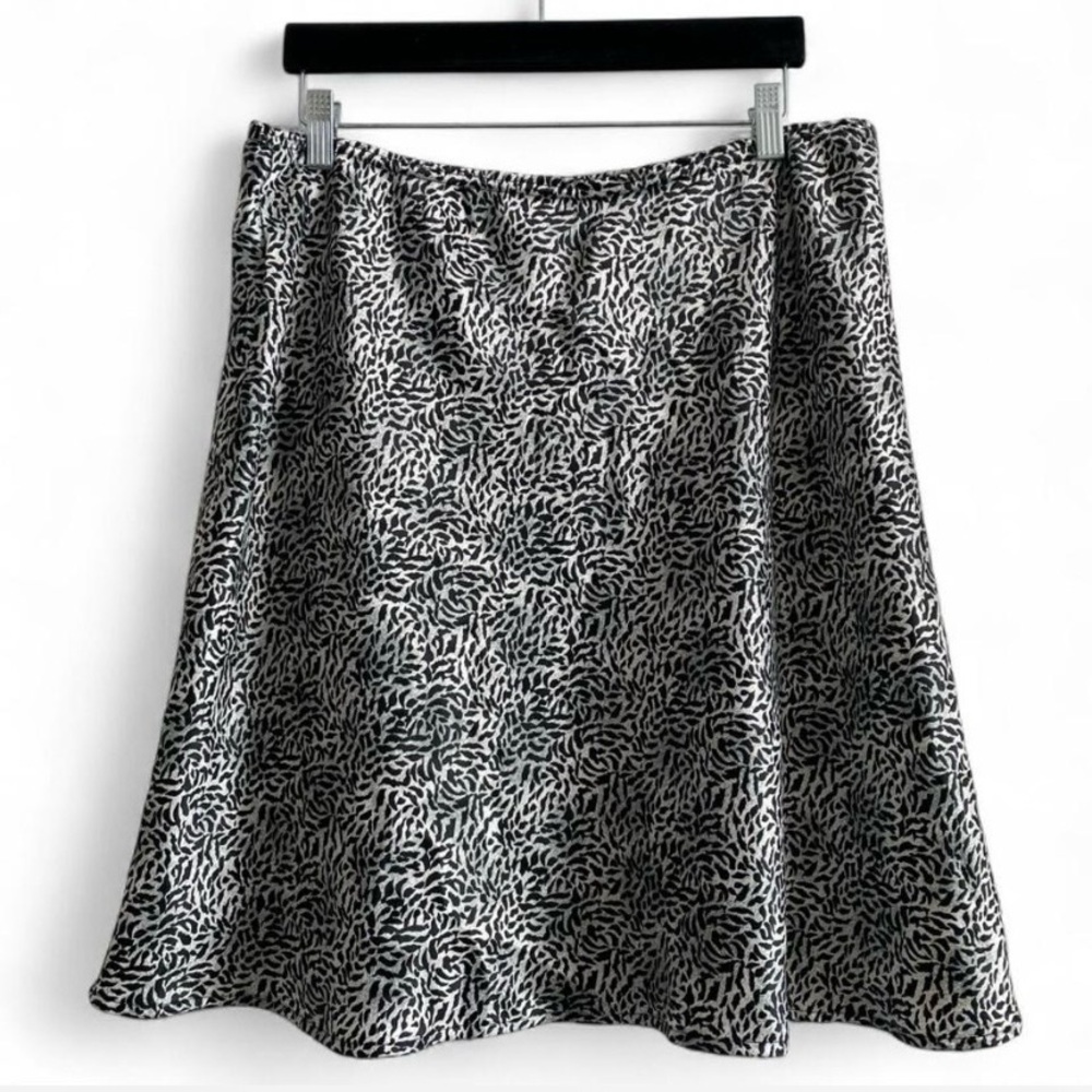 Zebra Print Slip Skirt Mini Y2K Indie Sleaze Elastic Waist M